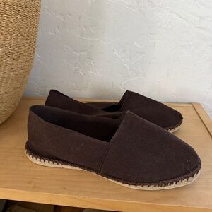 French cotton espadrilles flats espresso 9